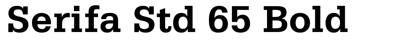 Serifa Std 65 Bold